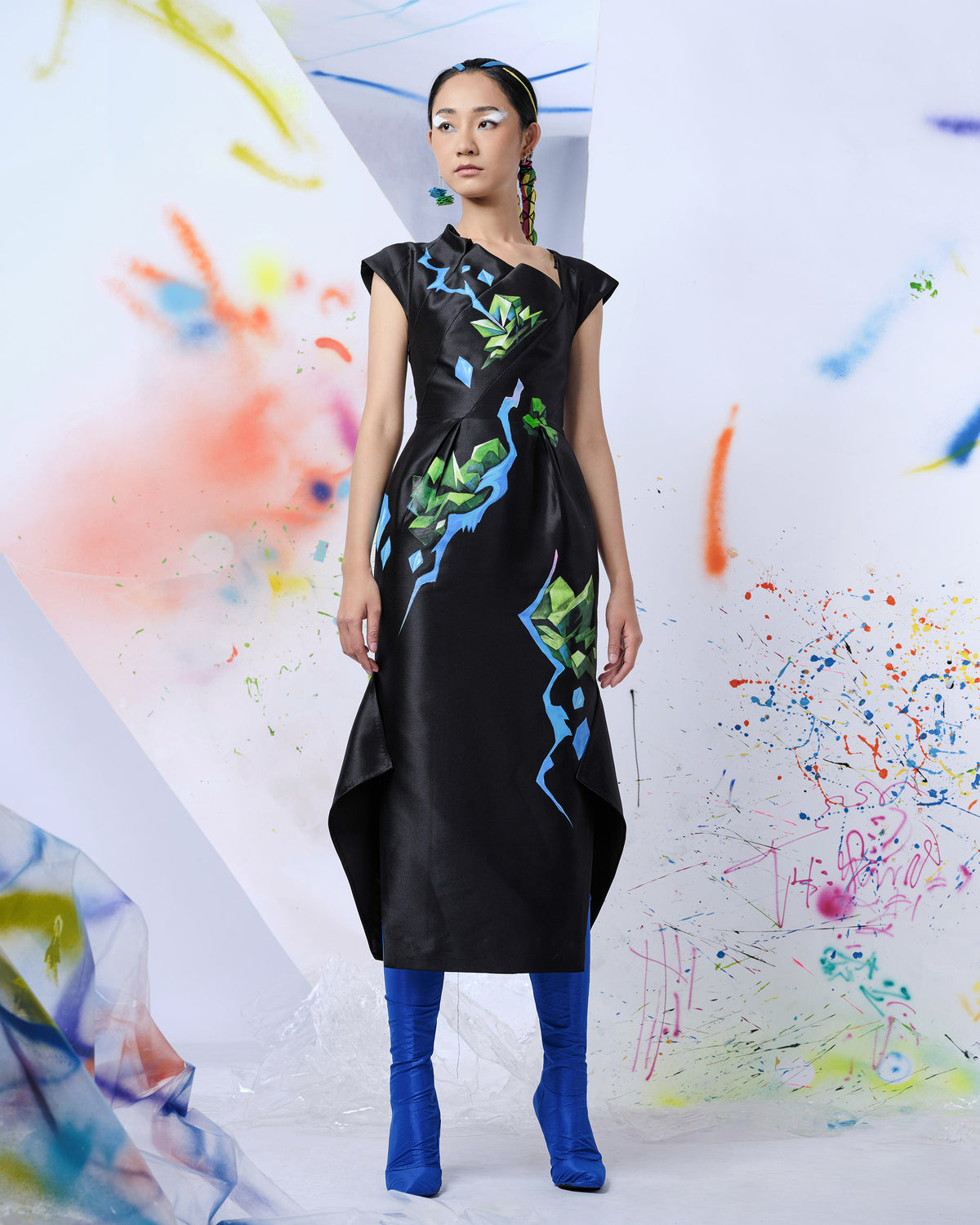 Multiverse - Asymmetrical Midi Dress