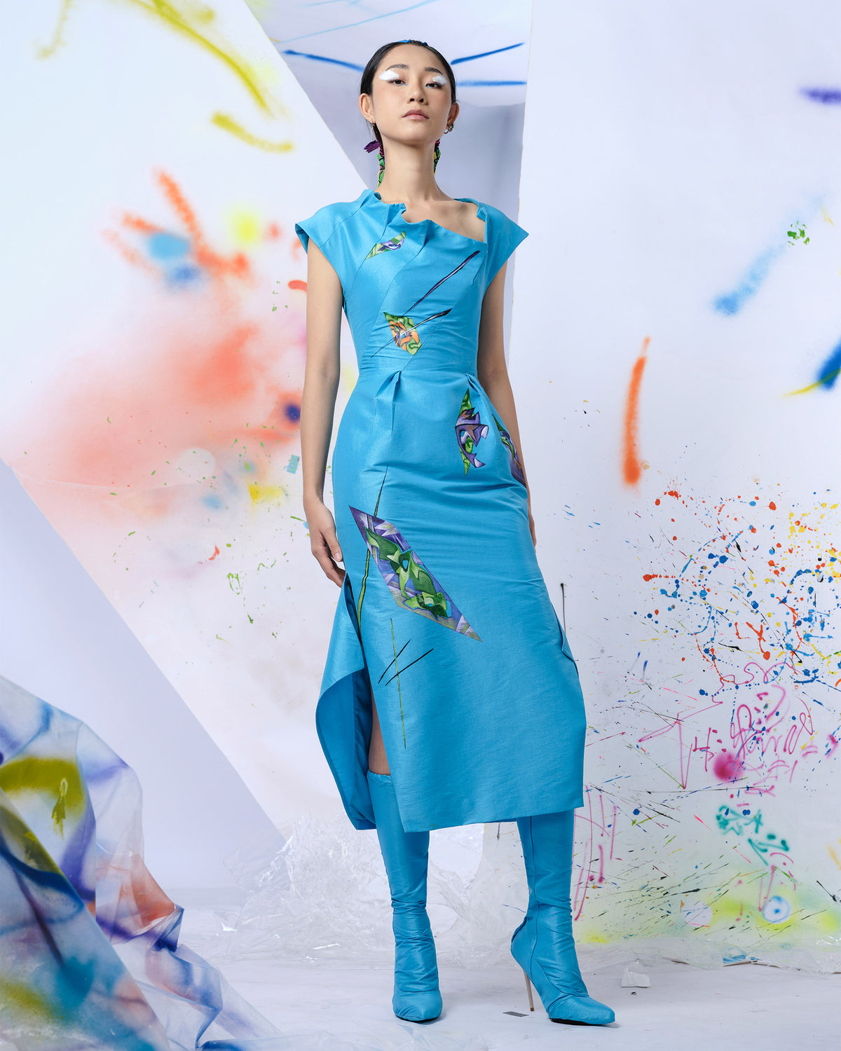 Multiverse - Asymmetrical Midi Dress