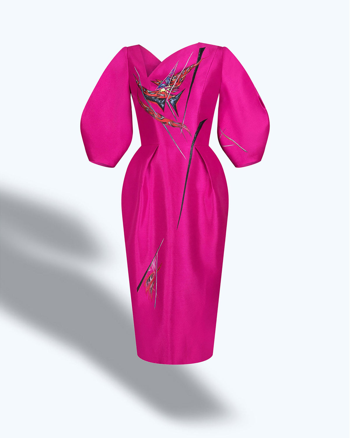 TinyInk-FallWinter20-Hand-painted-pink-flower-dress