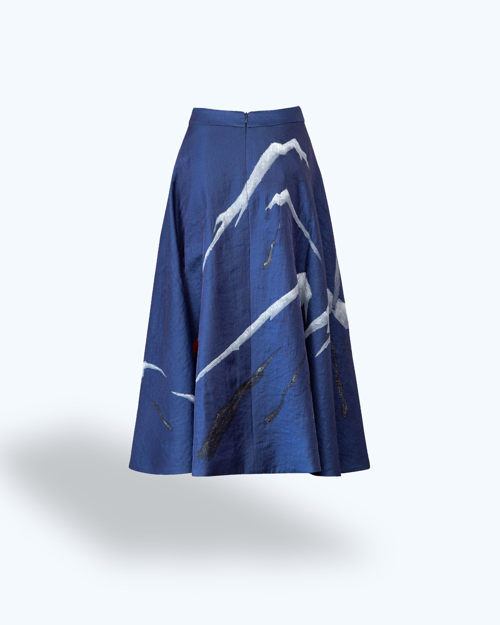 Mountain-painted Flared Skirt