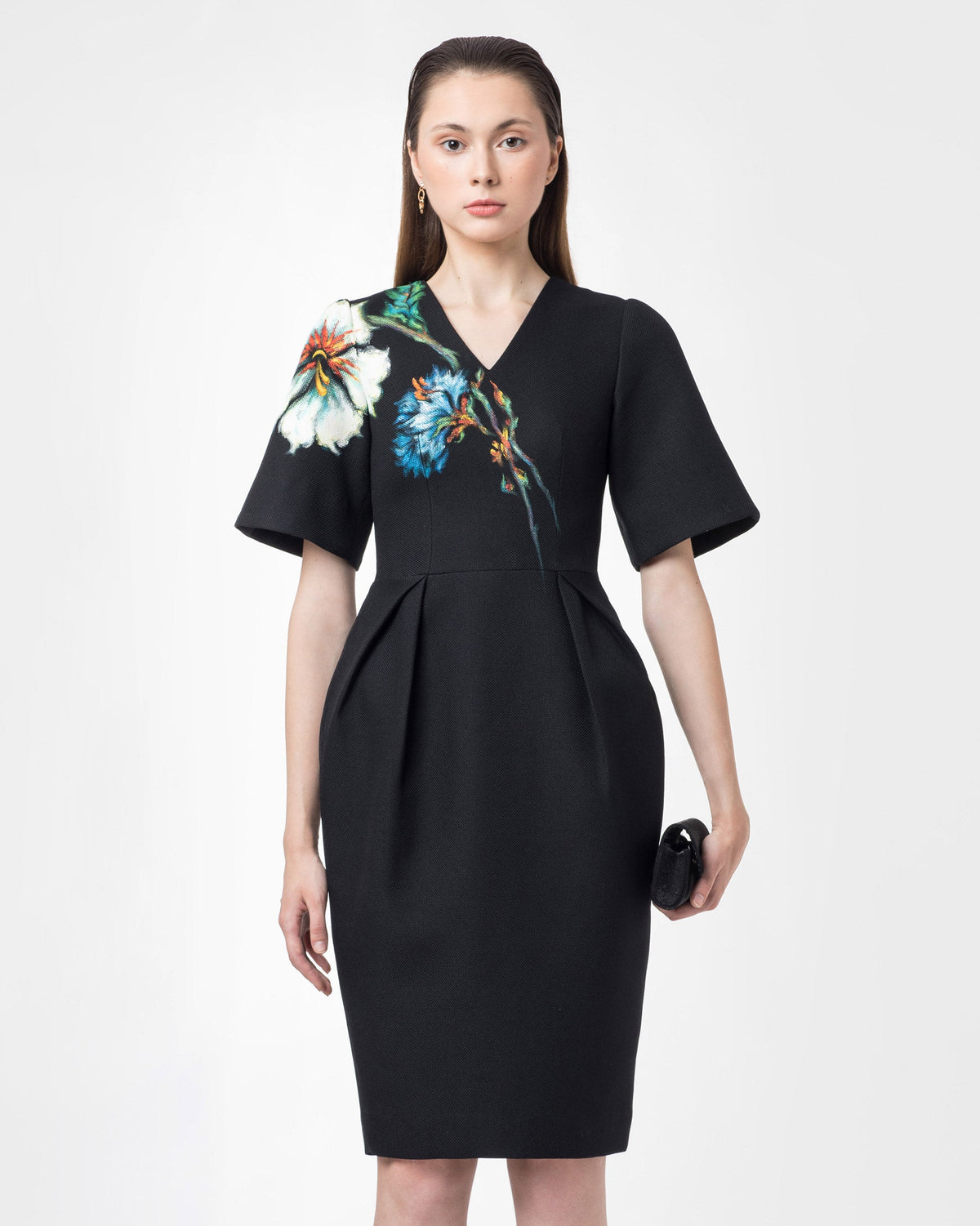 TinyInk-Resort19-black-hand-painted-floral-v-neck-midi-dress 