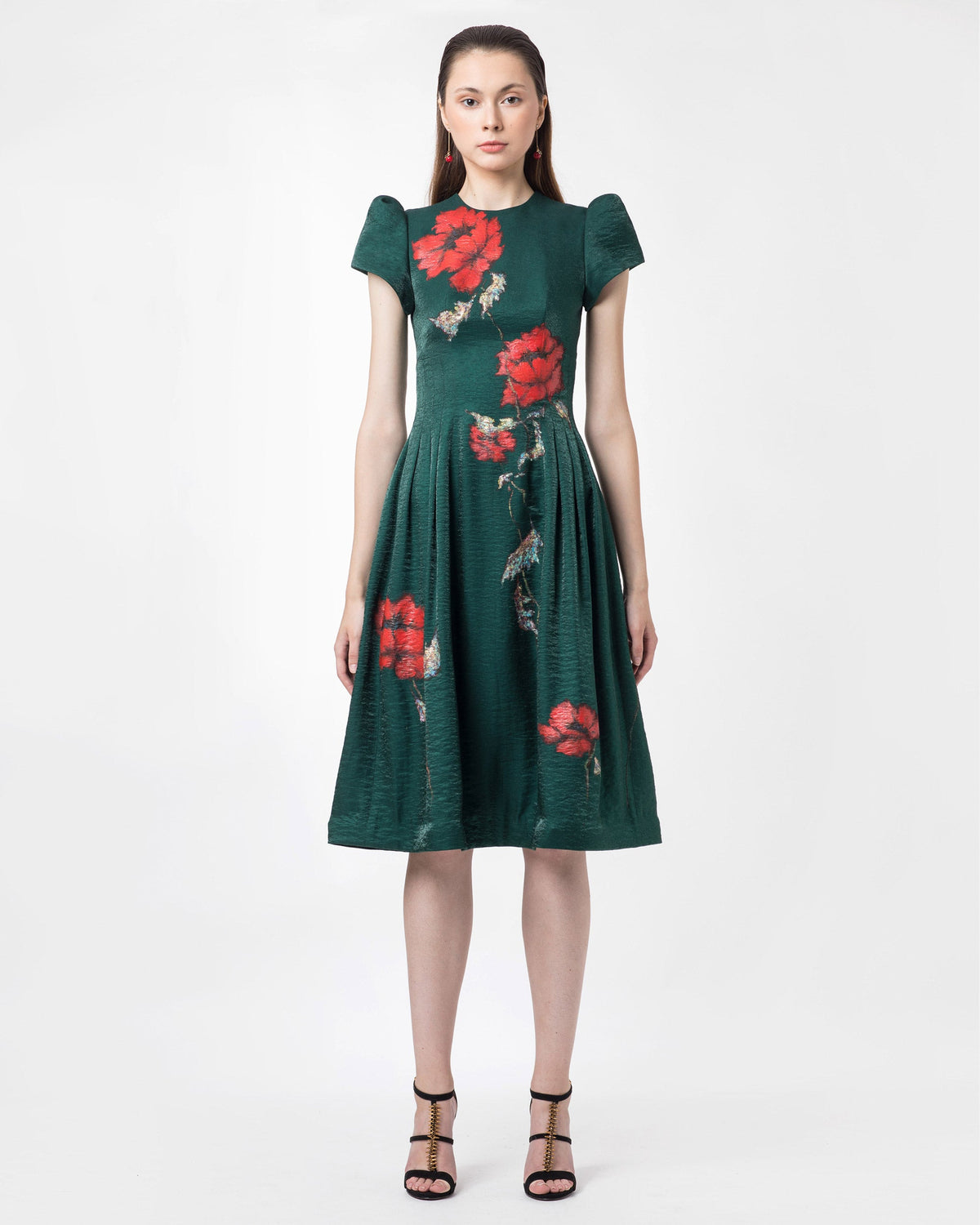 TinyInk-Resort19-green-hand-painted-poppy-fit-flare-midi-dress 