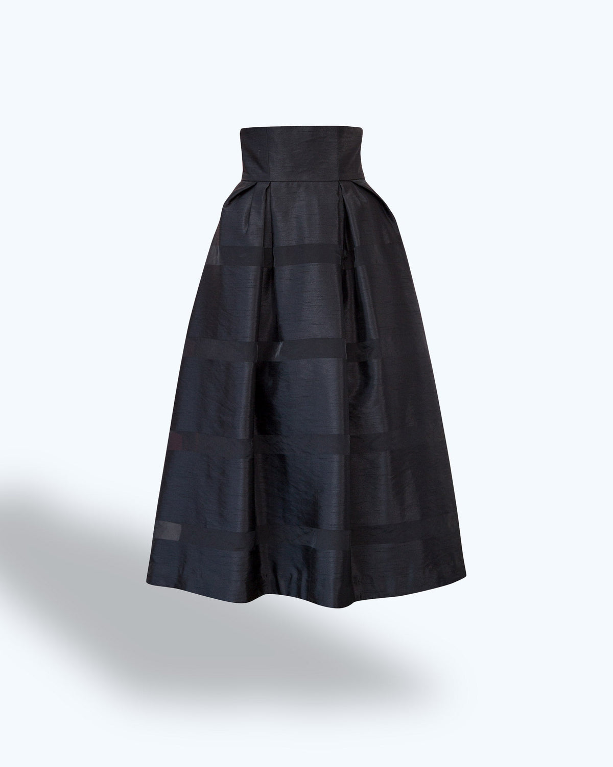 TinyInk-Spring-Summer18-black-high-waist-taffeta-midi-skirt