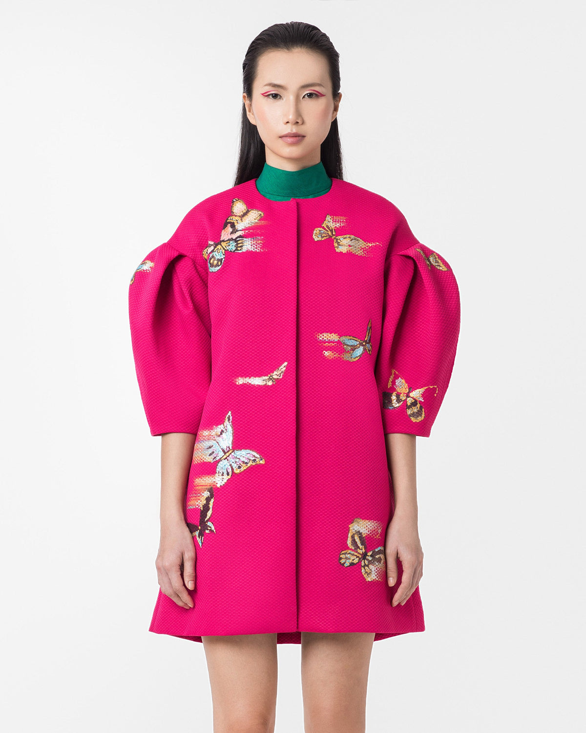 TinyInk-Spring-Summer18-pink-hand-painted-butterfly-voluminous-sleeve-oversize-coat
