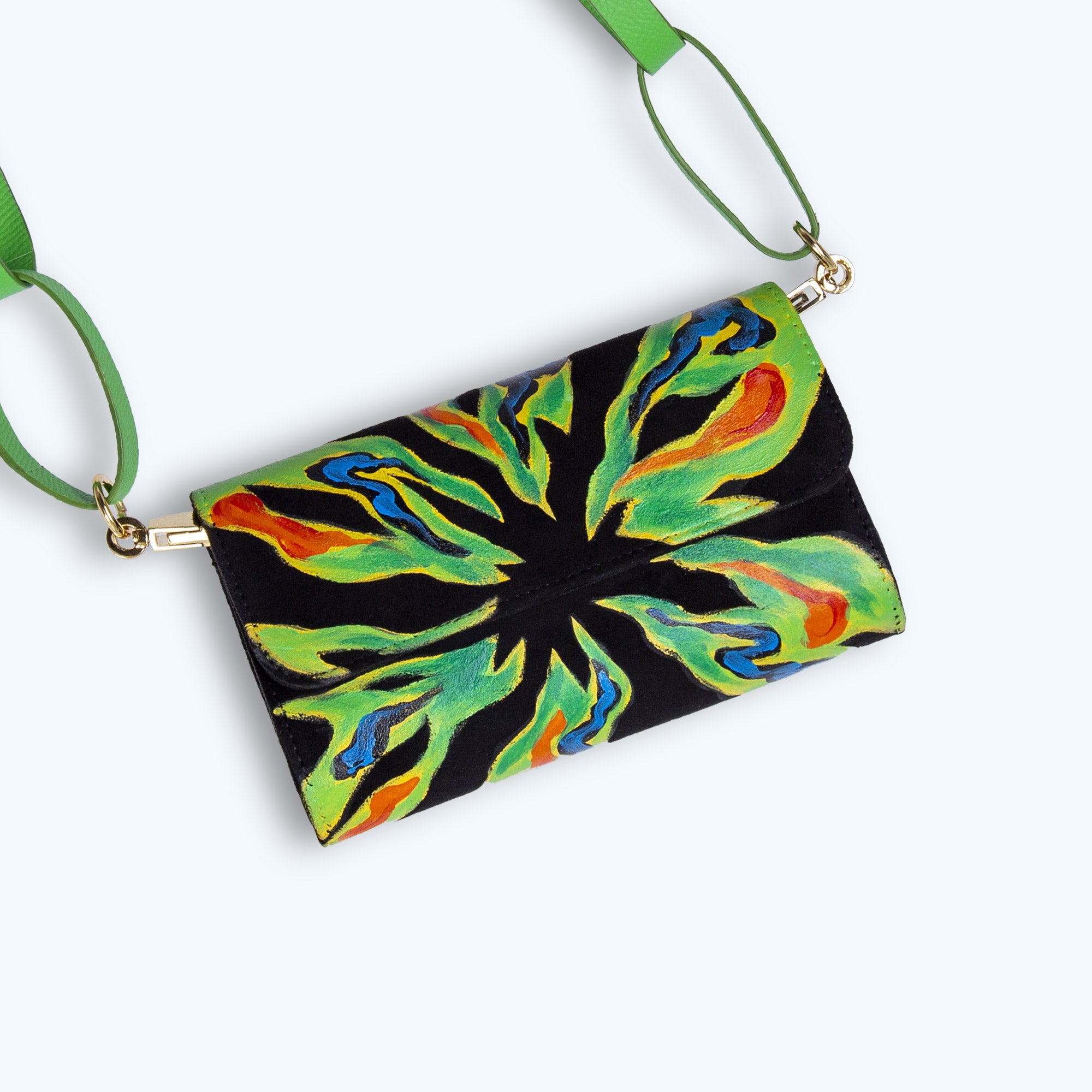 Leather Bag - Hand Painted - Hippie Daily Artisanals