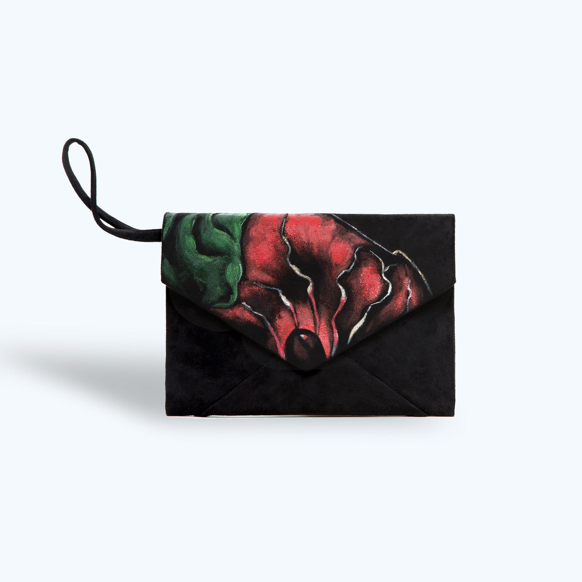 TinyInk-hand-painted-red-flower-evening-bag
