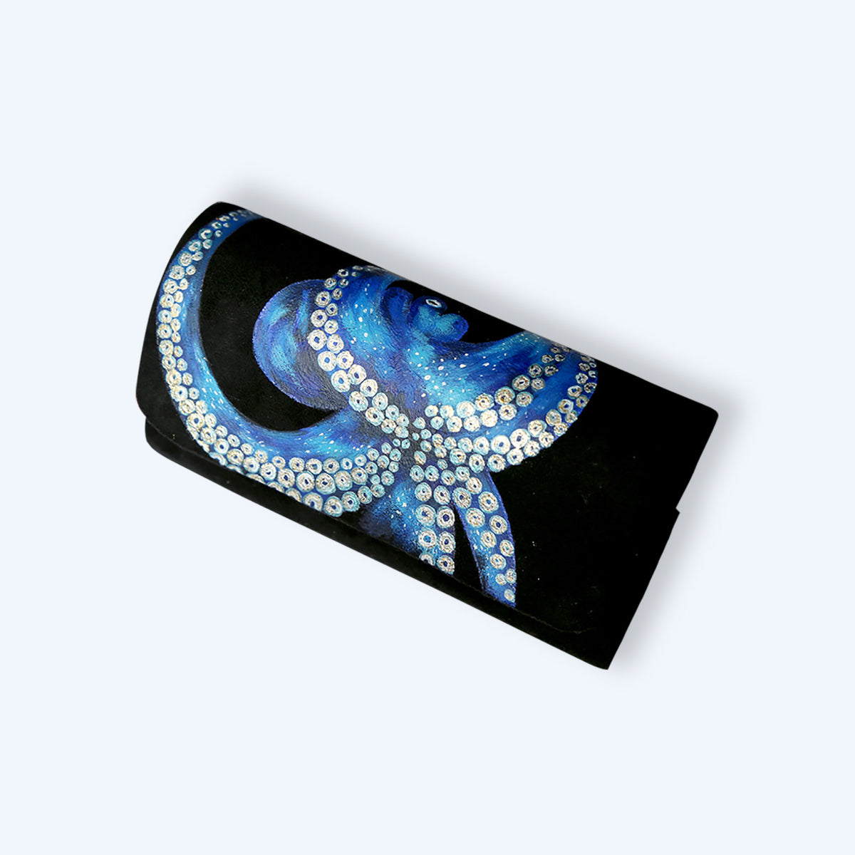 Octopus-painted Suede Leather Evening Clutch