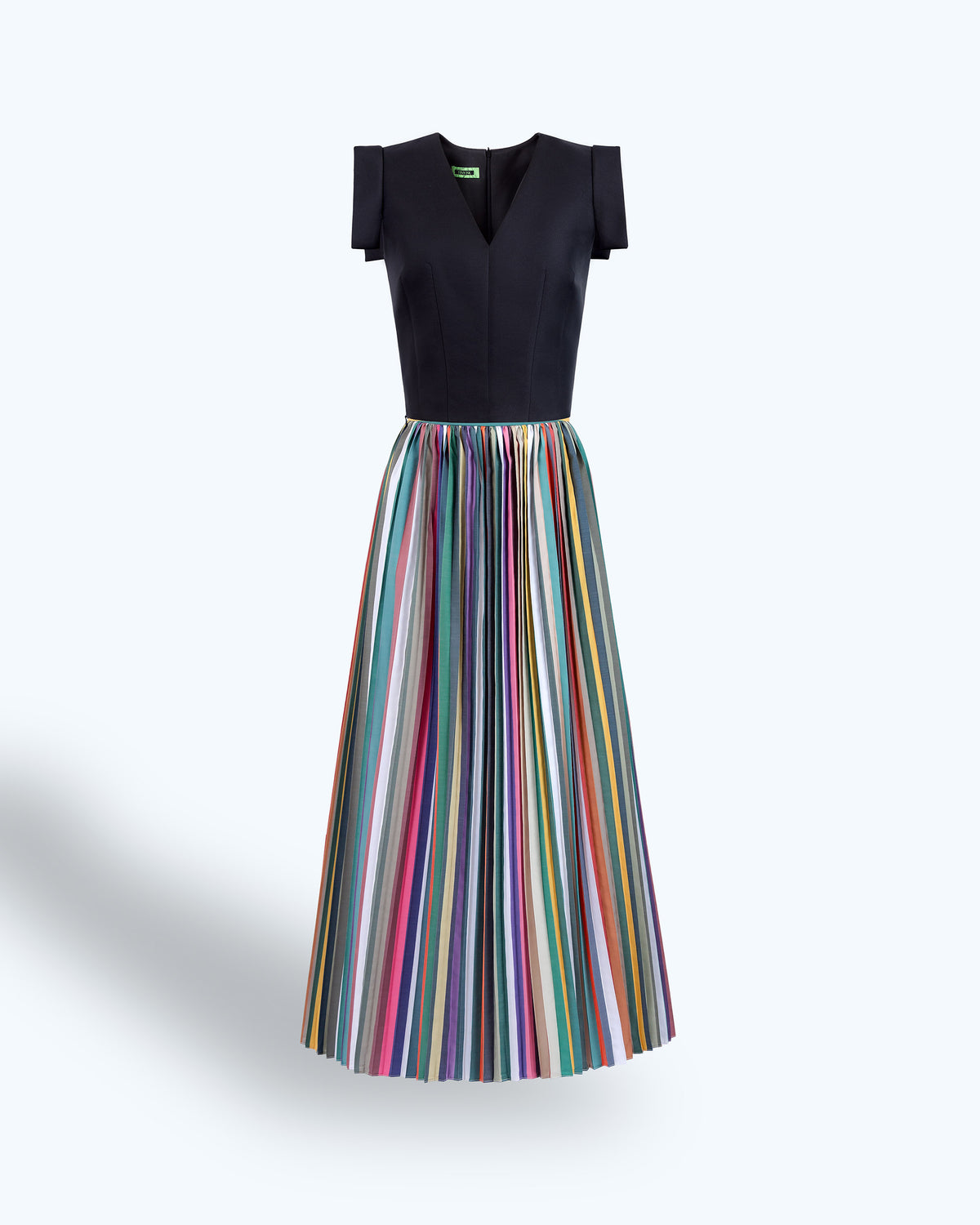 Colourful Vertical Pleated Maxi Skirt