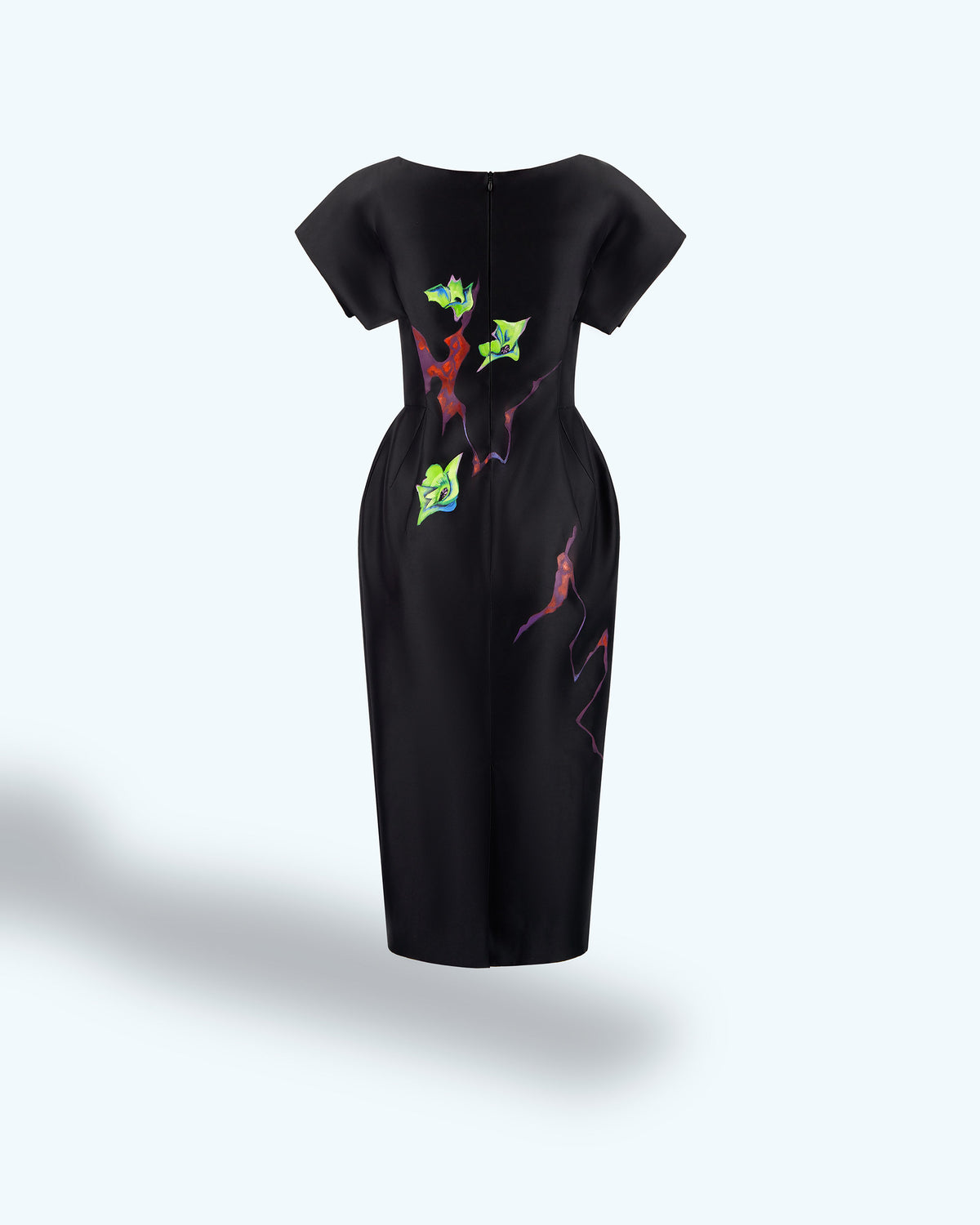 The Rise Up No.2 - Extended Shoulder Black Pegged Dress