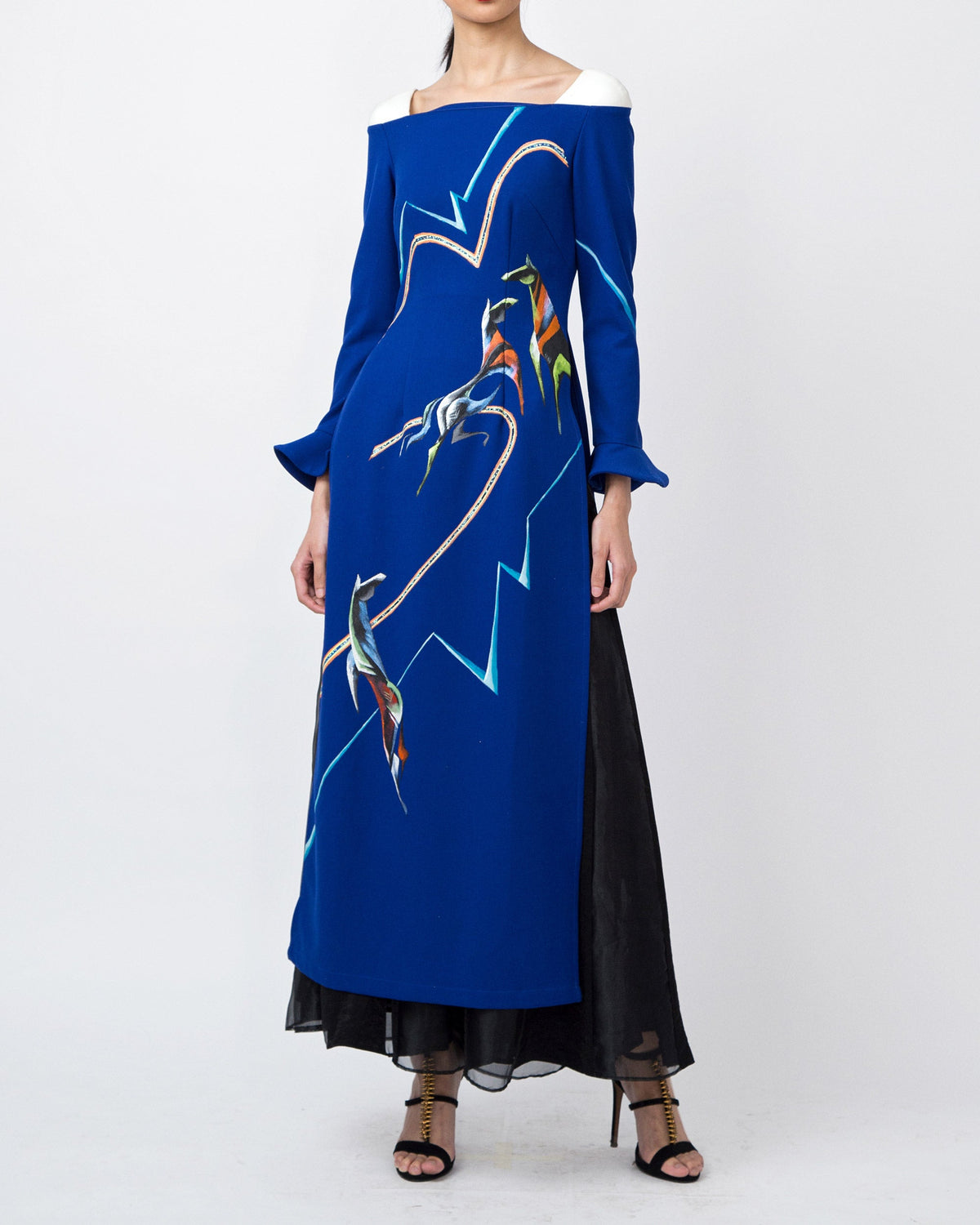 Tinyink-LN20-cobalt-blue-hand-painted-abstract-contemporary-aodai